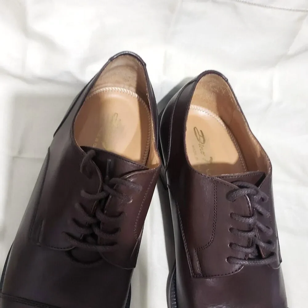 DINO MONTI ALLY Brown Leather Lace Up Dress Oxford  Italy Made Shoes US11,5 D